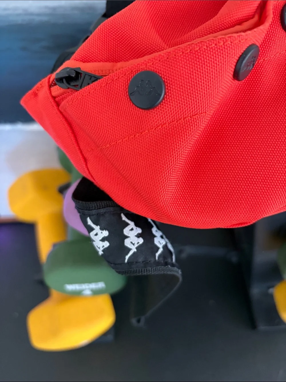 Kappa Kids Red Crossbody Bag with Black Strap Detail